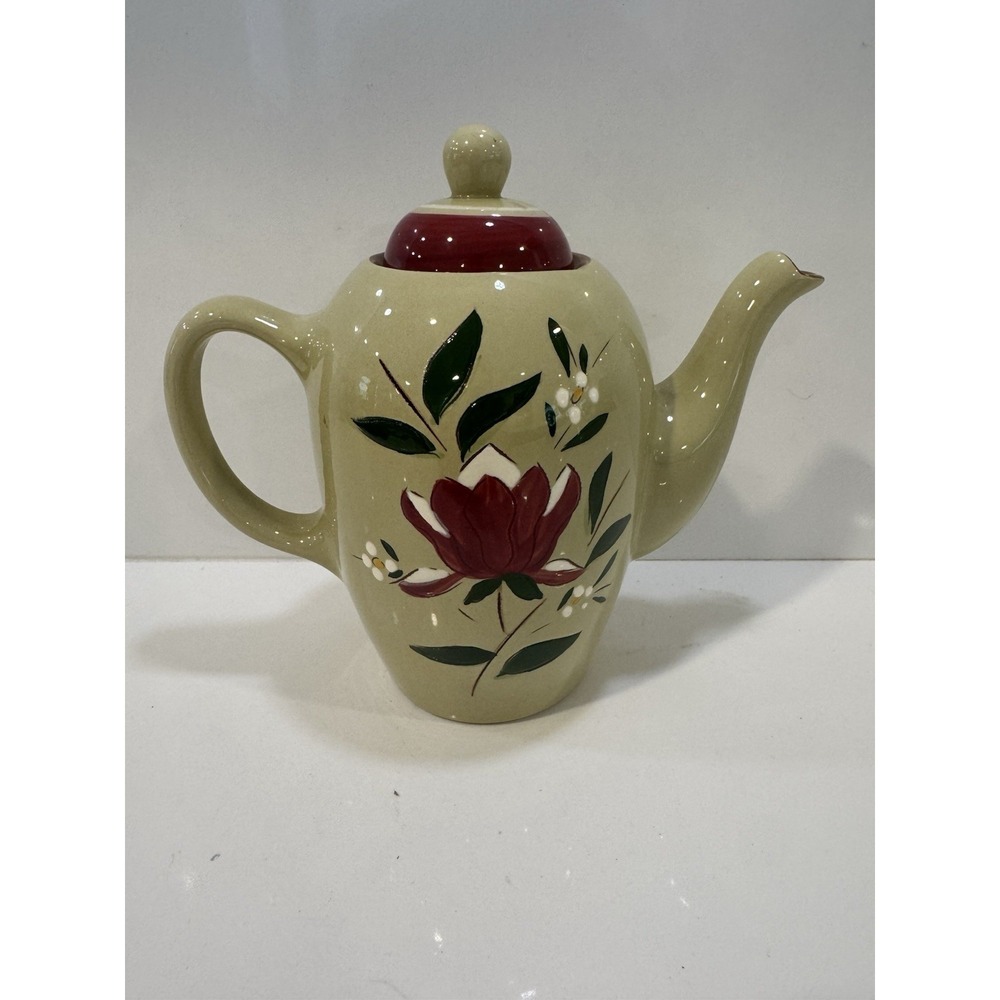 Stangl Pottery Magnolia Coffee Pot W Lid Vintage 6.5in Tall S6